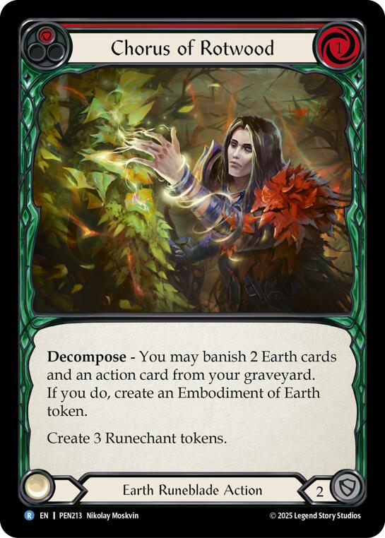 Chorus Of Rotwood (Red) (Rainbow Foil) [PEN213] (Compendium of Rathe)  Rainbow Foil | Total Play