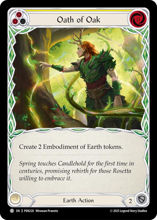 Oath Of Oak (Yellow) (Regular) [PEN220] (Compendium of Rathe) | Total Play