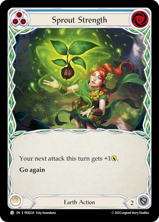 Sprout Strength (Blue) (Rainbow Foil) [PEN224] (Compendium of Rathe)  Rainbow Foil | Total Play