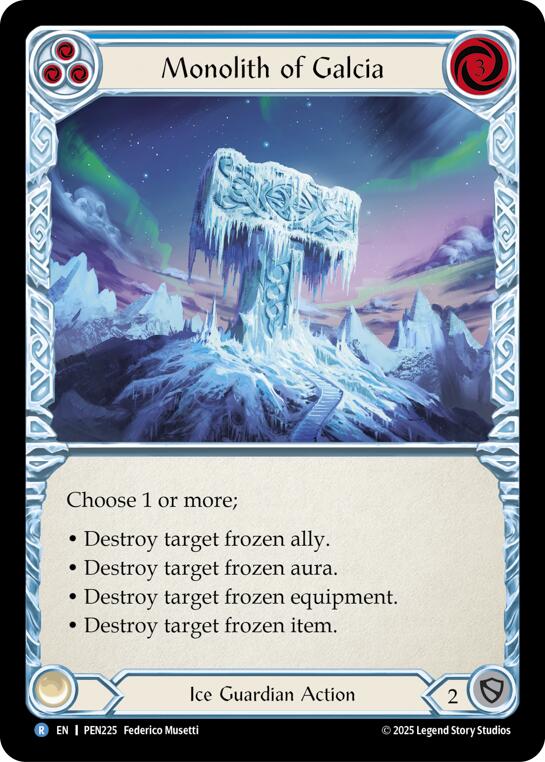 Monolith Of Galcia (Blue) (Rainbow Foil) [PEN225] (Compendium of Rathe)  Rainbow Foil | Total Play