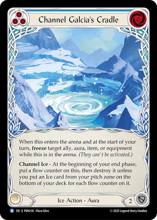 Channel Galcias Cradle (Blue) (Rainbow Foil) [PEN230] (Compendium of Rathe)  Rainbow Foil | Total Play