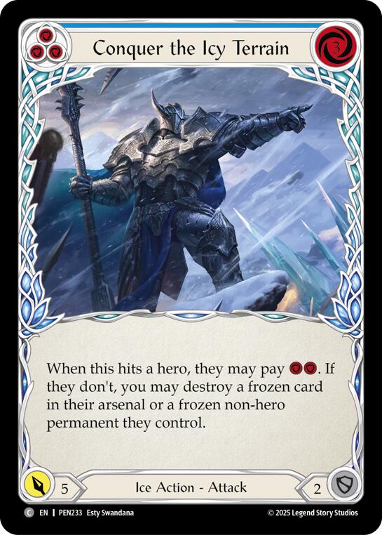Conquer The Icy Terrain (Blue) (Rainbow Foil) [PEN233] (Compendium of Rathe)  Rainbow Foil | Total Play