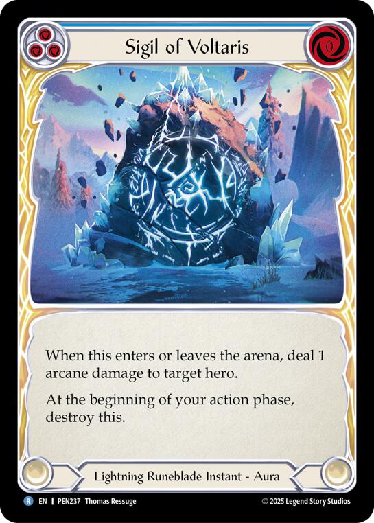 Sigil Of Voltaris (Blue) (Rainbow Foil) [PEN237] (Compendium of Rathe)  Rainbow Foil | Total Play