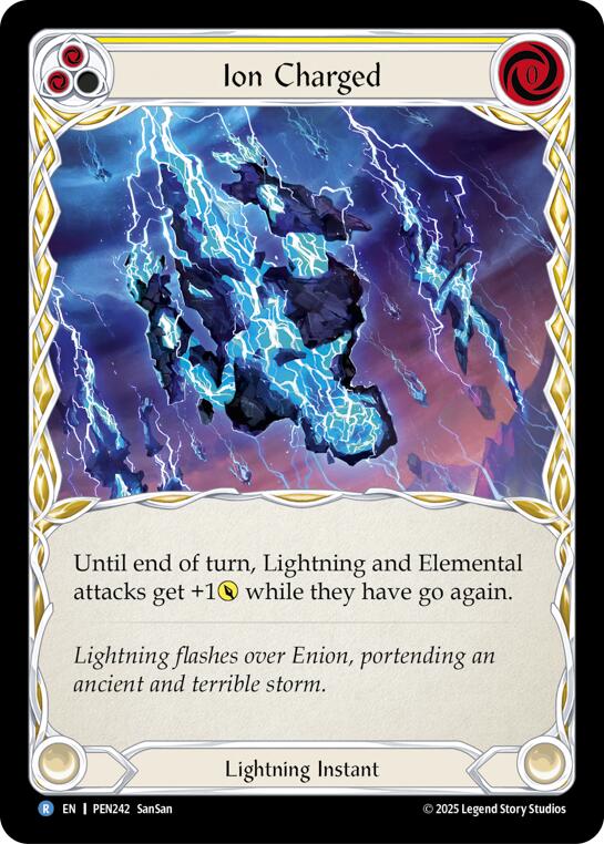 Ion Charged (Yellow) (Rainbow Foil) [PEN242] (Compendium of Rathe)  Rainbow Foil | Total Play
