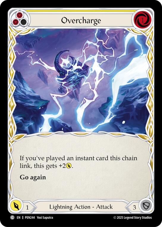 Overcharge (Yellow) (Rainbow Foil) [PEN244] (Compendium of Rathe)  Rainbow Foil | Total Play