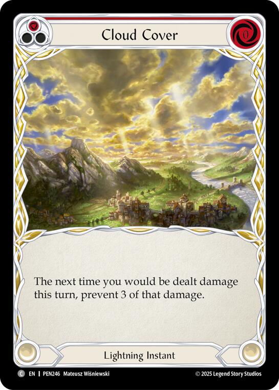 Cloud Cover (Red) (Rainbow Foil) [PEN246] (Compendium of Rathe)  Rainbow Foil | Total Play