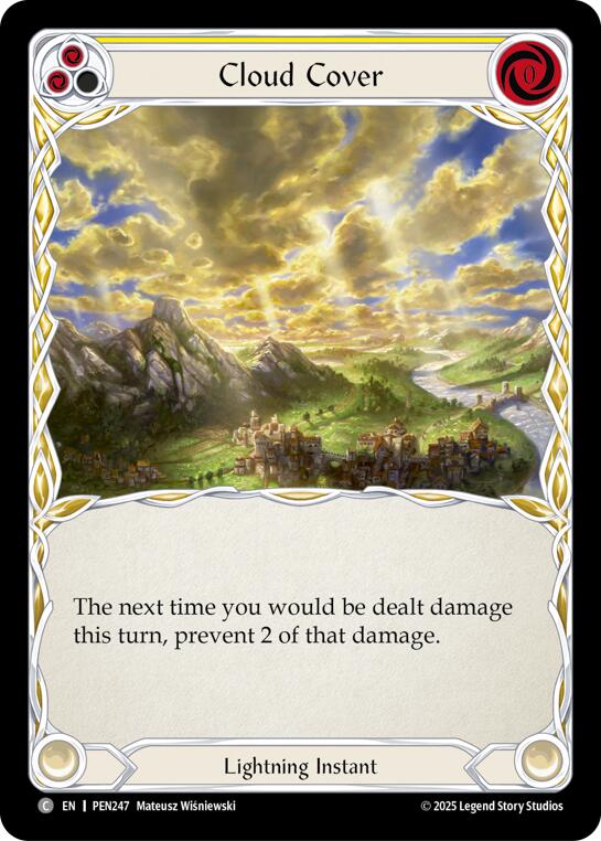 Cloud Cover (Yellow) (Rainbow Foil) [PEN247] (Compendium of Rathe)  Rainbow Foil | Total Play