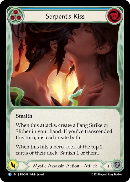 Serpents Kiss (Blue) (Rainbow Foil) [PEN262] (Compendium of Rathe)  Rainbow Foil | Total Play