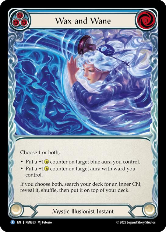 Wax And Wane (Blue) (Rainbow Foil) [PEN263] (Compendium of Rathe)  Rainbow Foil | Total Play
