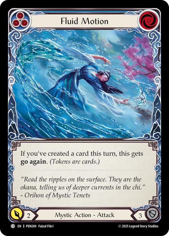 Fluid Motion (Blue) (Rainbow Foil) [PEN269] (Compendium of Rathe)  Rainbow Foil | Total Play
