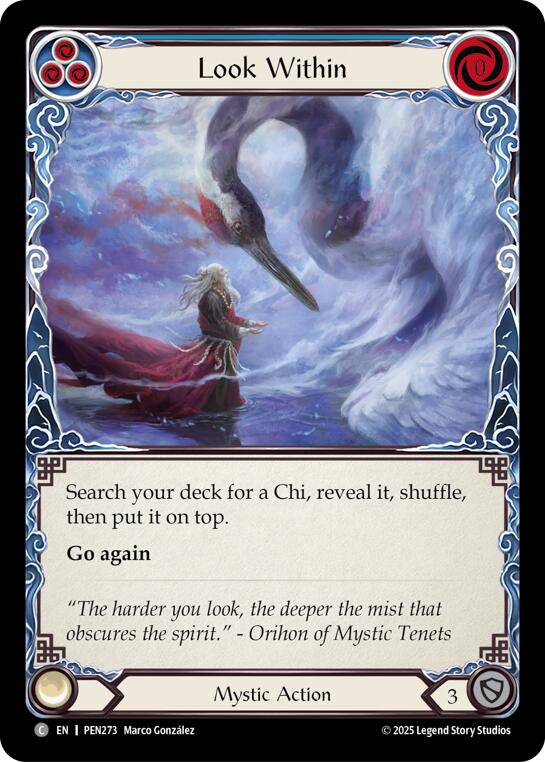 Look Within (Blue) (Rainbow Foil) [PEN273] (Compendium of Rathe)  Rainbow Foil | Total Play