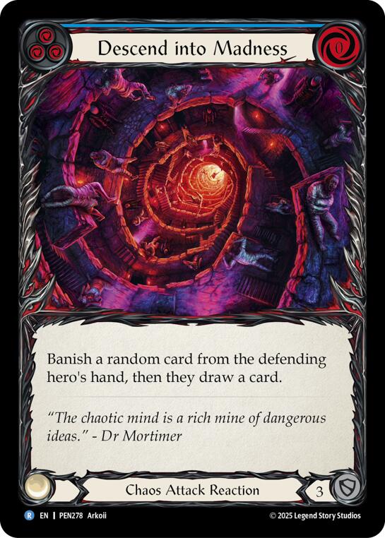Descend Into Madness (Blue) (Rainbow Foil) [PEN278] (Compendium of Rathe)  Rainbow Foil | Total Play