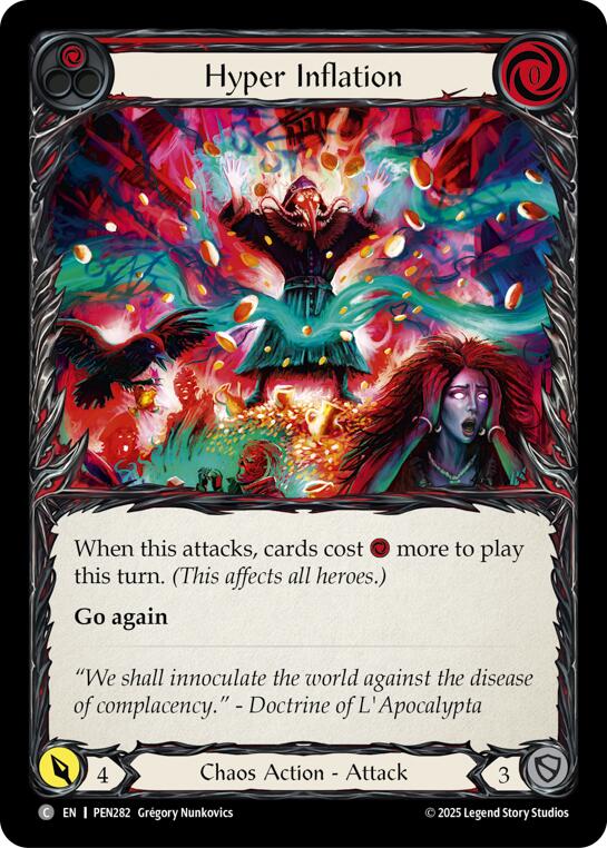 Hyper Inflation (Red) (Rainbow Foil) [PEN282] (Compendium of Rathe)  Rainbow Foil | Total Play