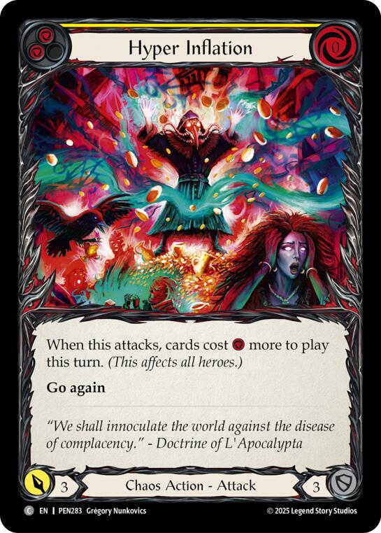 Hyper Inflation (Yellow) (Rainbow Foil) [PEN283] (Compendium of Rathe)  Rainbow Foil | Total Play