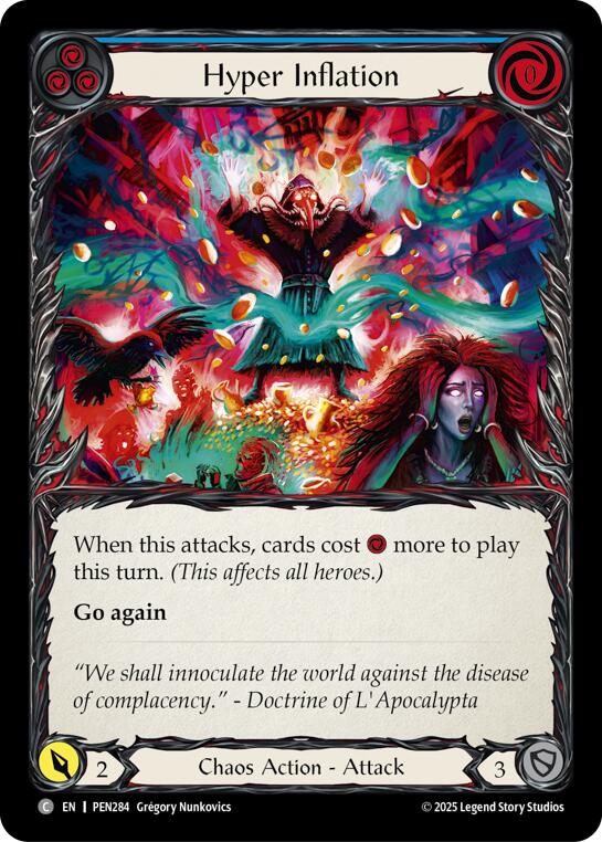 Hyper Inflation (Blue) (Rainbow Foil) [PEN284] (Compendium of Rathe)  Rainbow Foil | Total Play