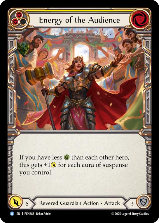 Energy Of The Audience (Yellow) (Rainbow Foil) [PEN286] (Compendium of Rathe)  Rainbow Foil | Total Play