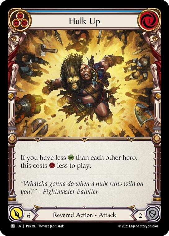 Hulk Up (Blue) (Rainbow Foil) [PEN293] (Compendium of Rathe)  Rainbow Foil | Total Play