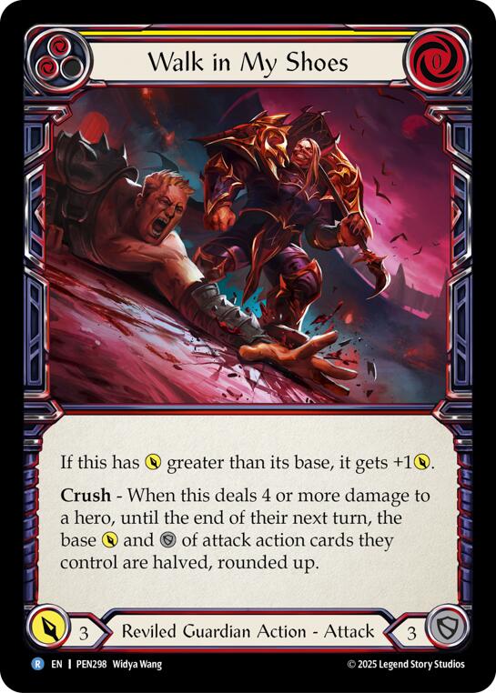 Walk In My Shoes (Yellow) (Rainbow Foil) [PEN298] (Compendium of Rathe)  Rainbow Foil | Total Play