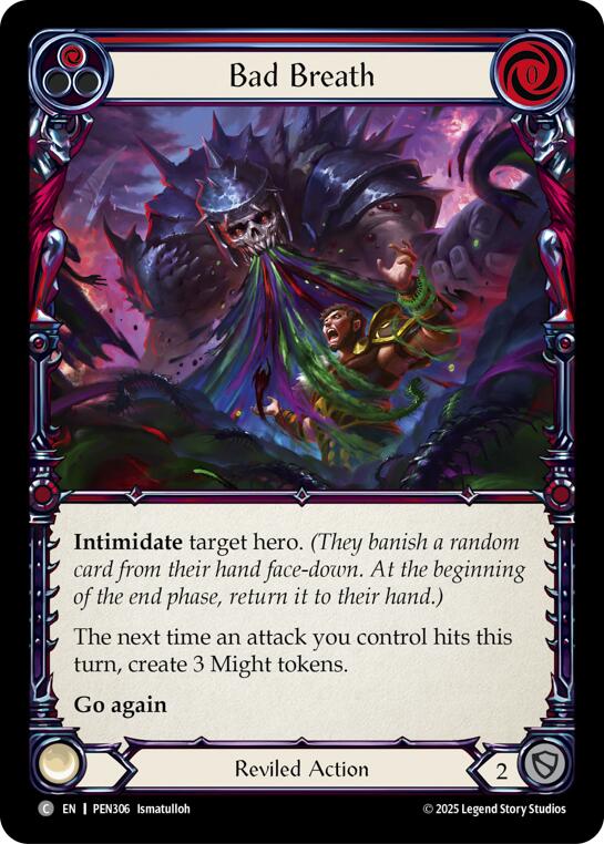 Bad Breath (Red) (Rainbow Foil) [PEN306] (Compendium of Rathe)  Rainbow Foil | Total Play