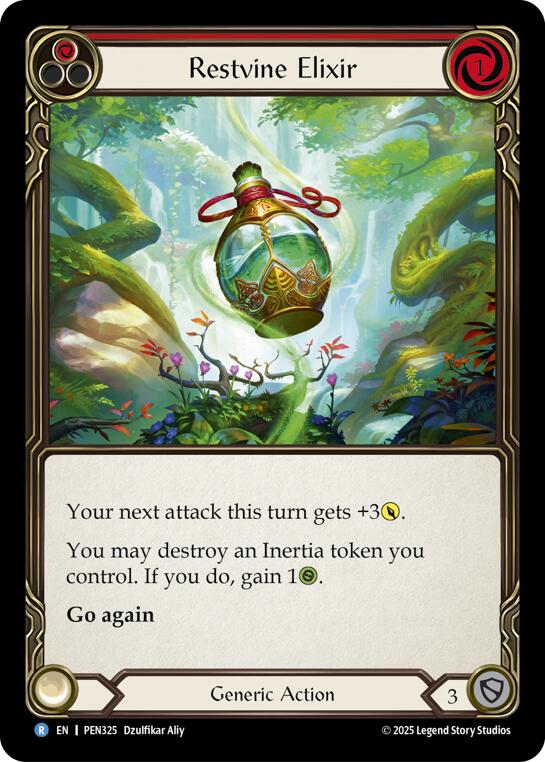 Restvine Elixir (Red) (Rainbow Foil) [PEN325] (Compendium of Rathe)  Rainbow Foil | Total Play