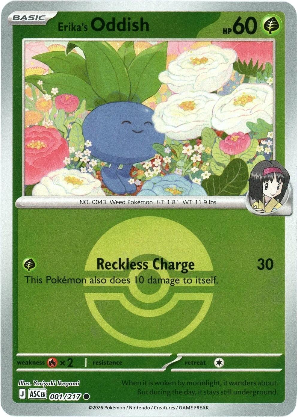 Erika's Oddish (001/217) (Poke Ball) [Mega Evolution: Ascended Heroes] | Total Play