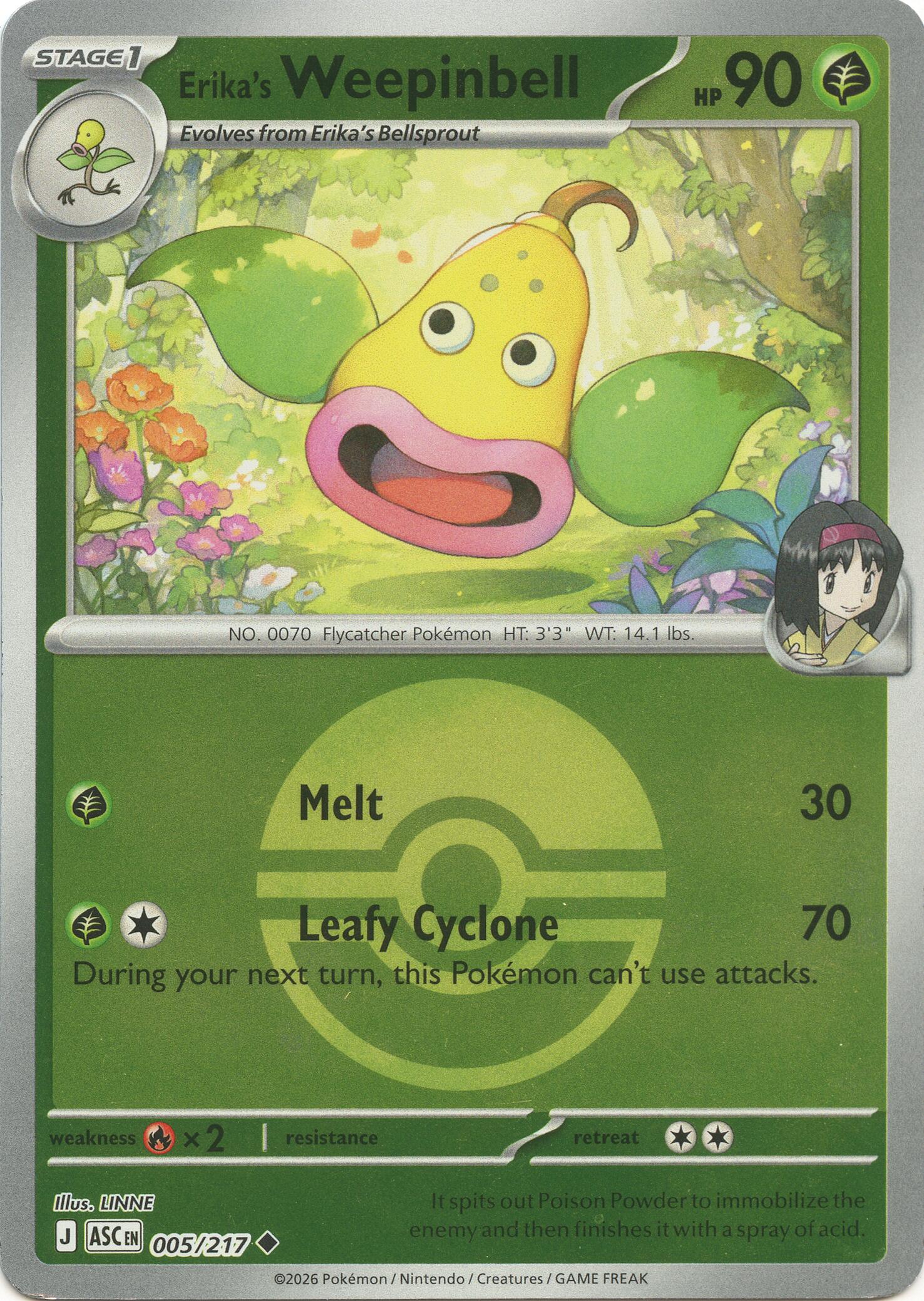 Erika's Weepinbell (005/217) (Poke Ball) [Mega Evolution: Ascended Heroes] | Total Play