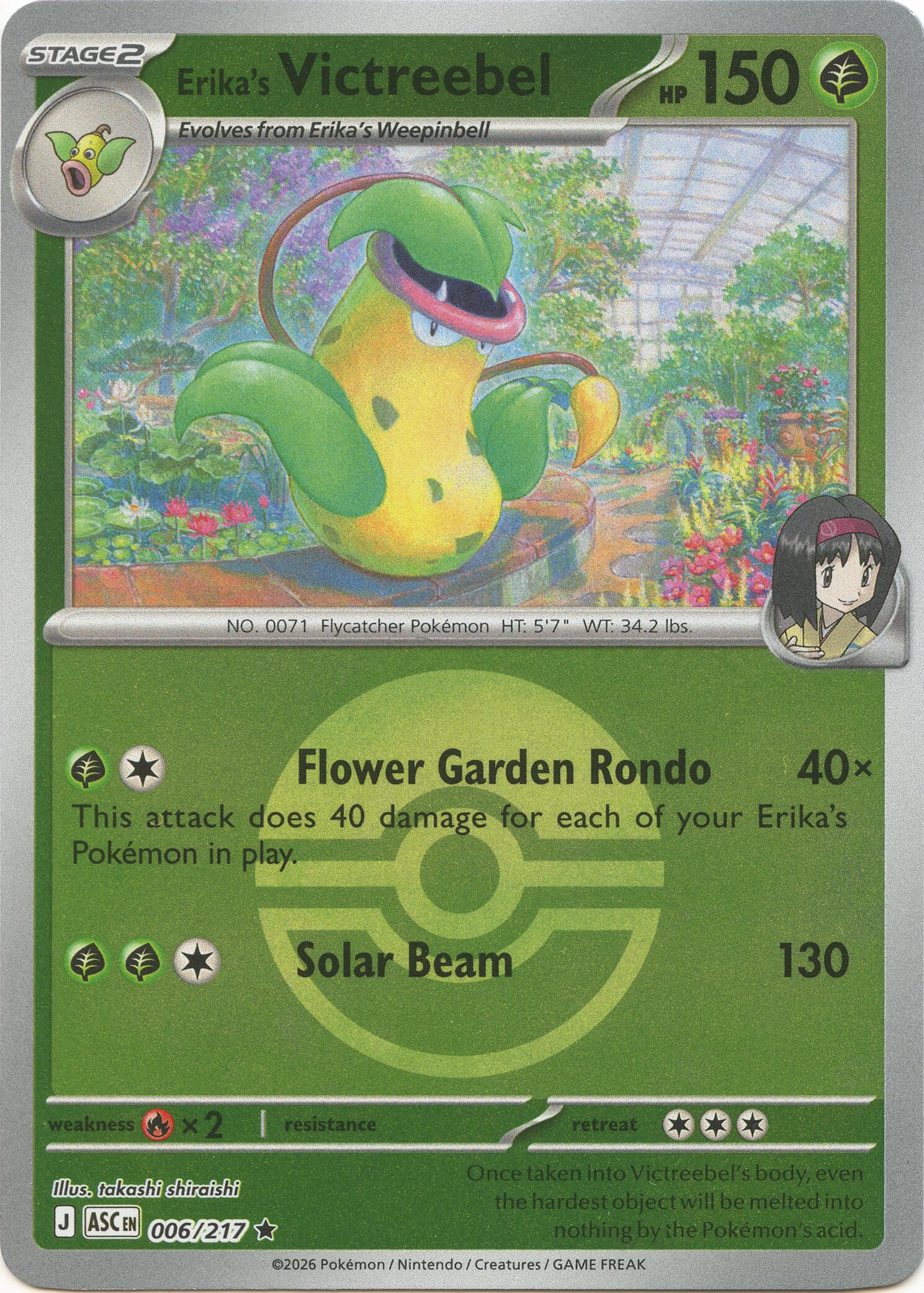 Erika's Victreebel (006/217) (Poke Ball) [Mega Evolution: Ascended Heroes] | Total Play