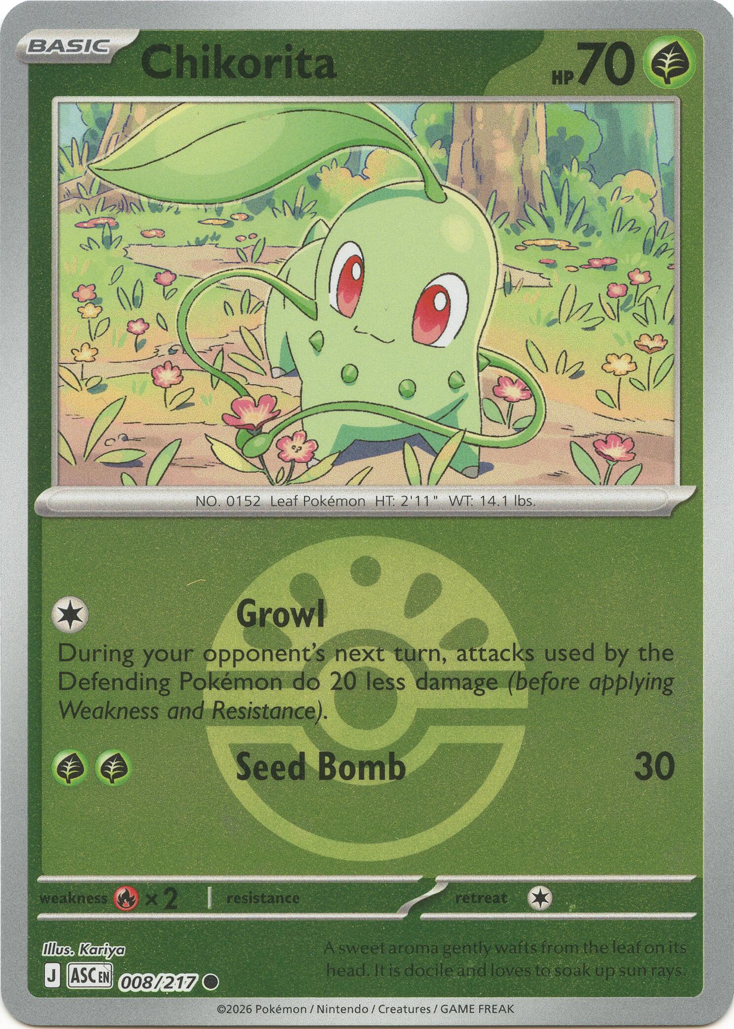 Chikorita (008/217) (Friend Ball) [Mega Evolution: Ascended Heroes] | Total Play