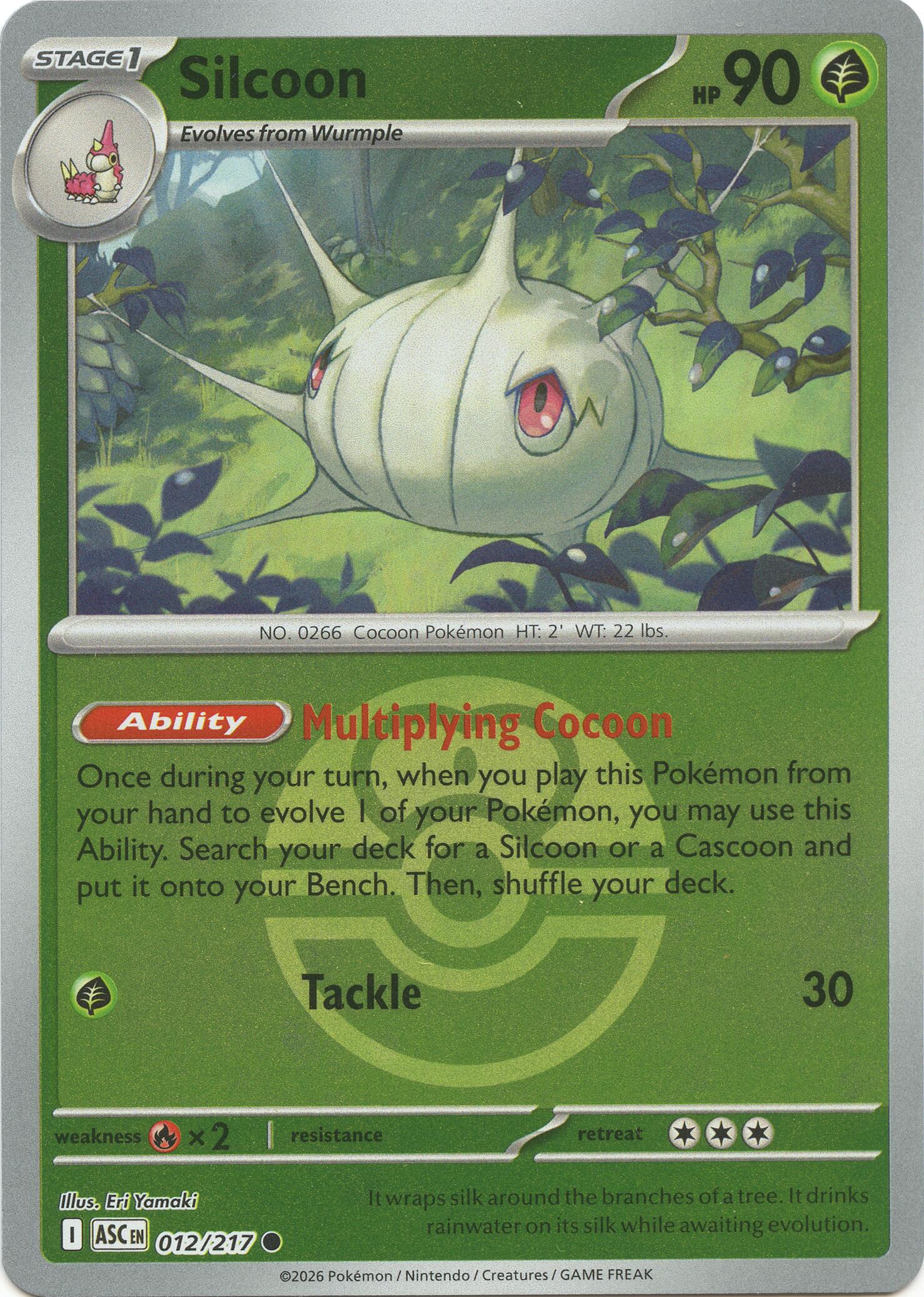 Silcoon (012/217) (Love Ball) [Mega Evolution: Ascended Heroes] | Total Play