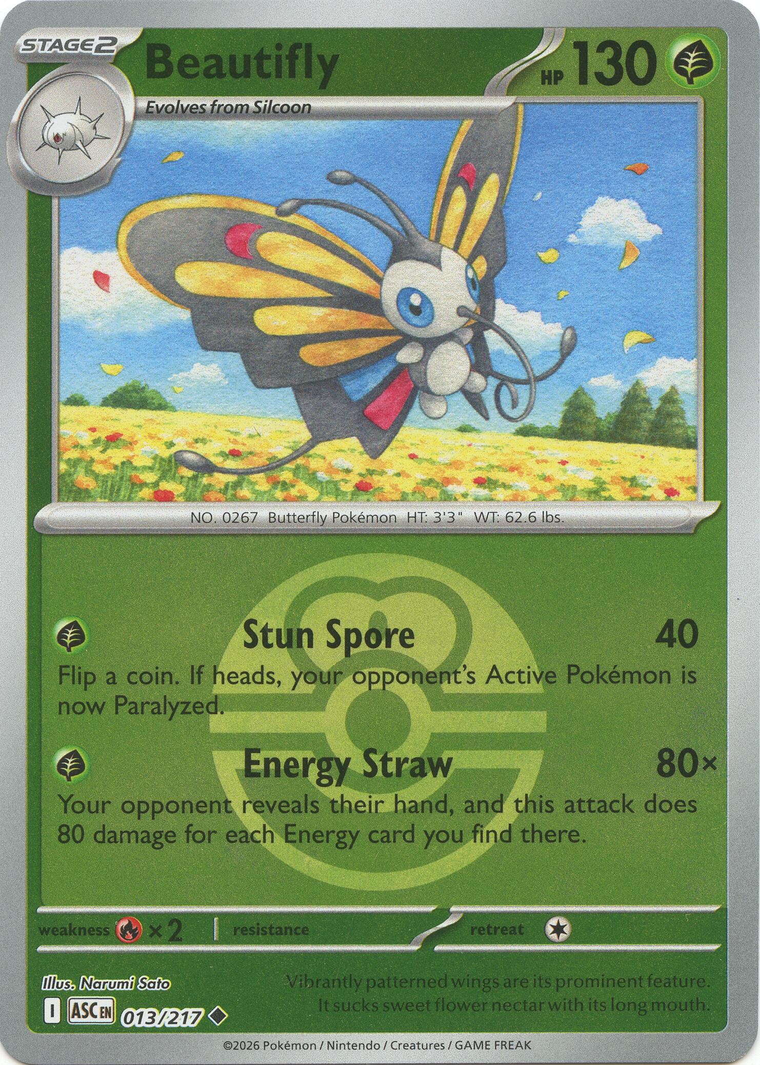 Beautifly (013/217) (Love Ball) [Mega Evolution: Ascended Heroes] | Total Play