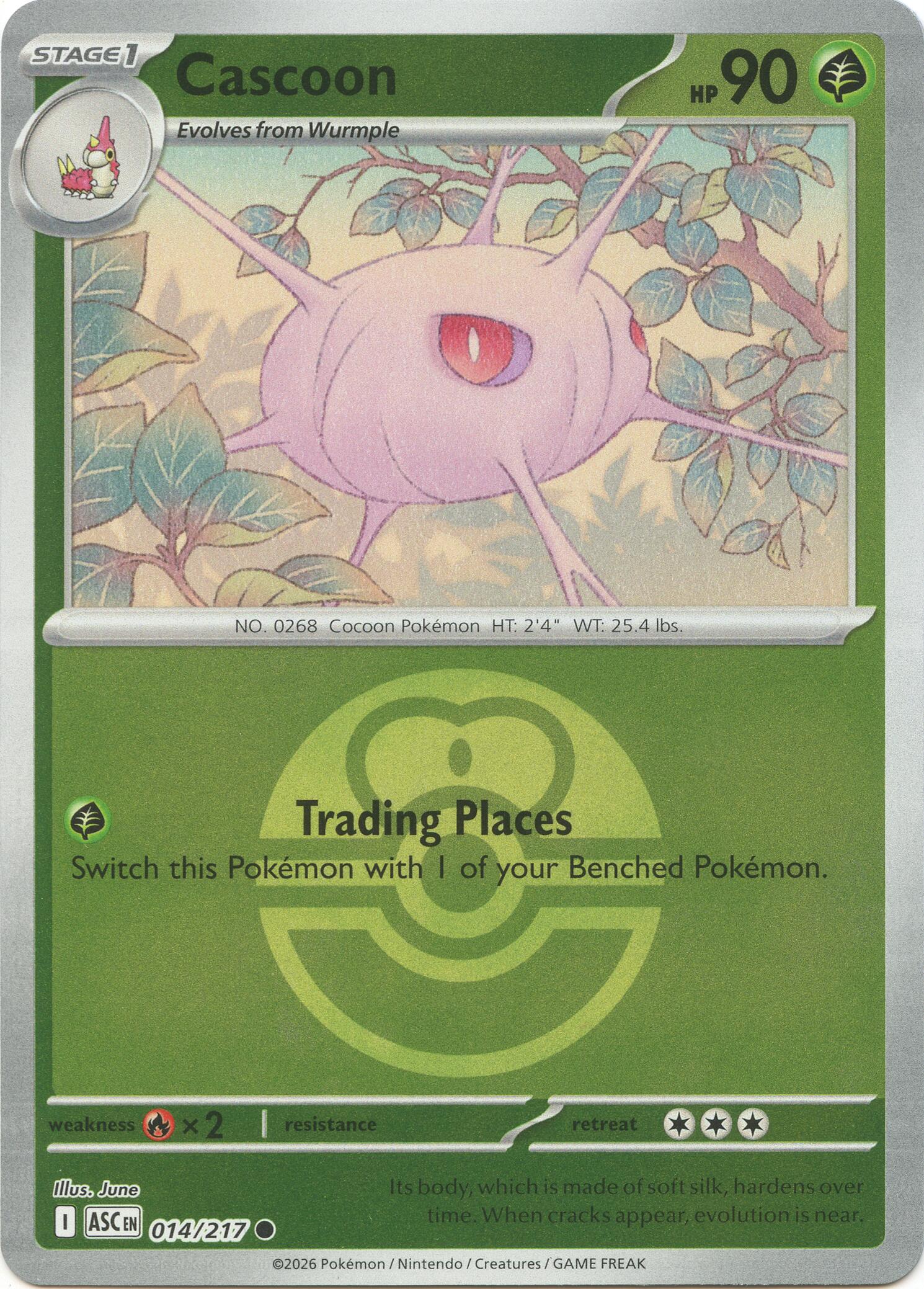 Cascoon (014/217) (Love Ball) [Mega Evolution: Ascended Heroes] | Total Play