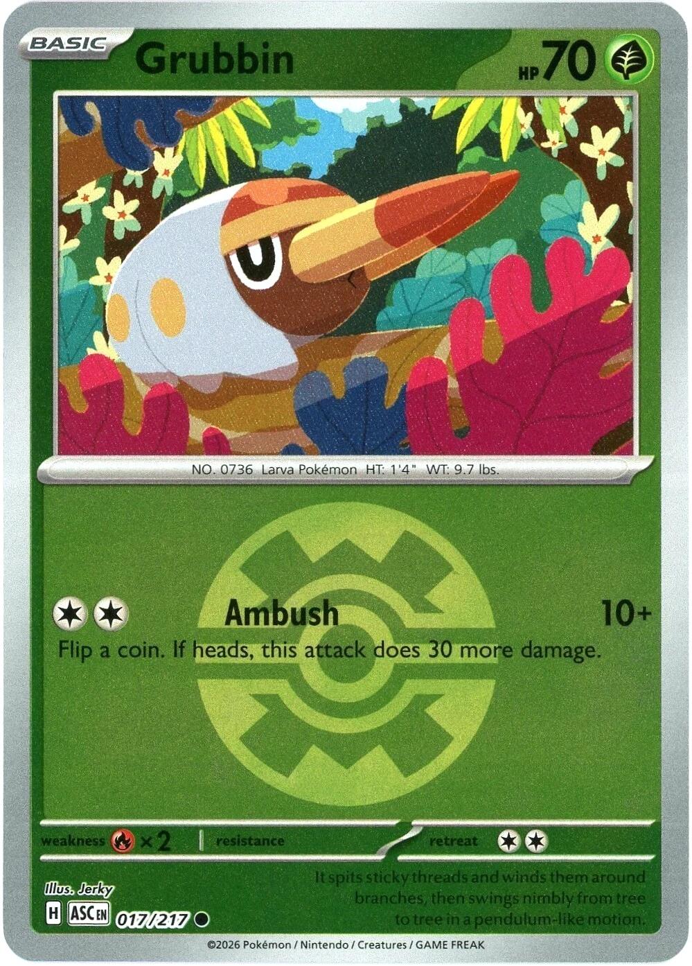 Grubbin (017/217) (Quick Ball) [Mega Evolution: Ascended Heroes] | Total Play