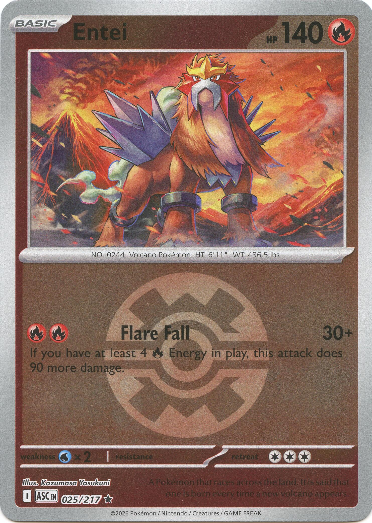 Entei (025/217) (Quick Ball) [Mega Evolution: Ascended Heroes] | Total Play