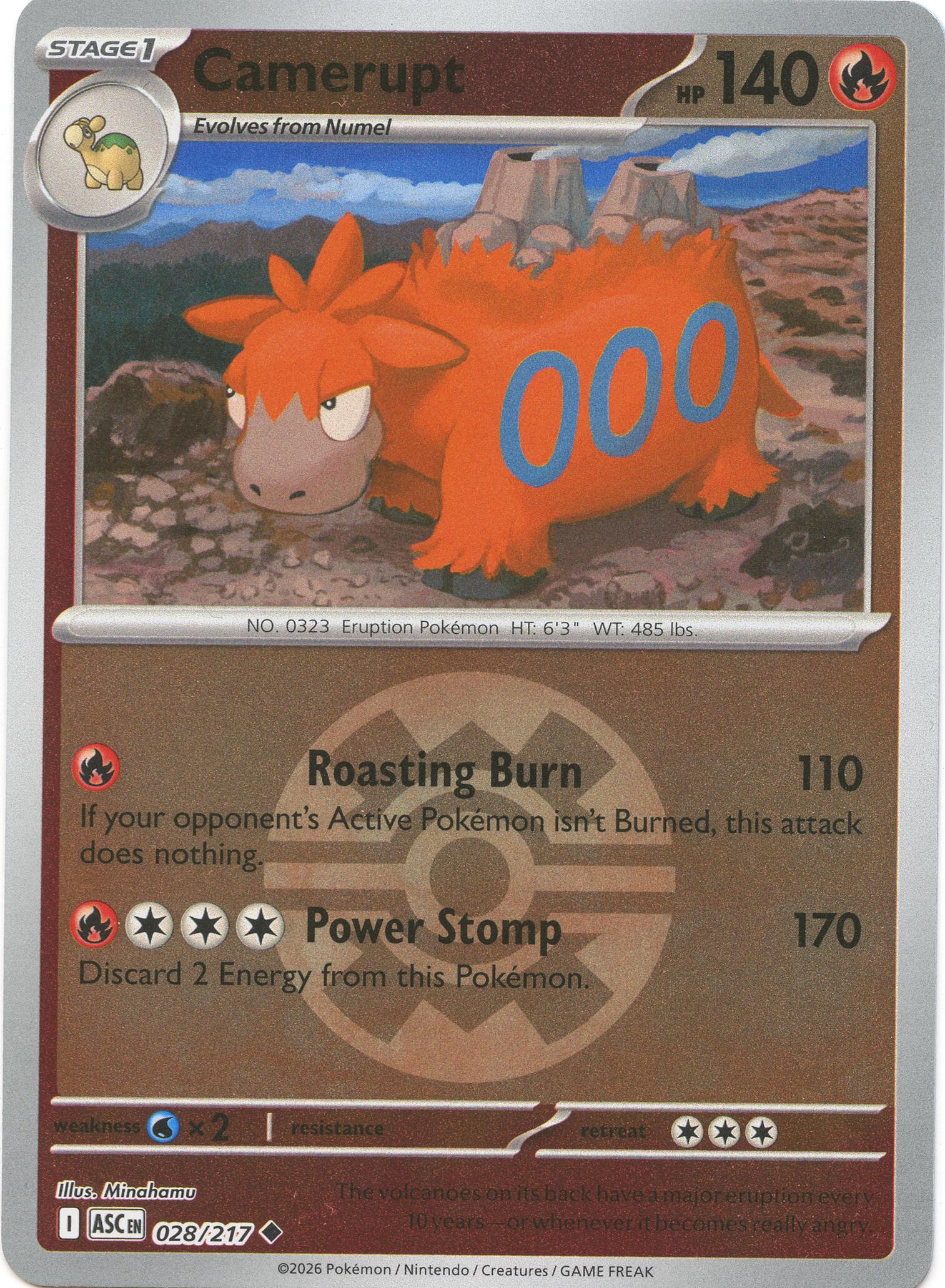 Camerupt (028/217) (Quick Ball) [Mega Evolution: Ascended Heroes] | Total Play