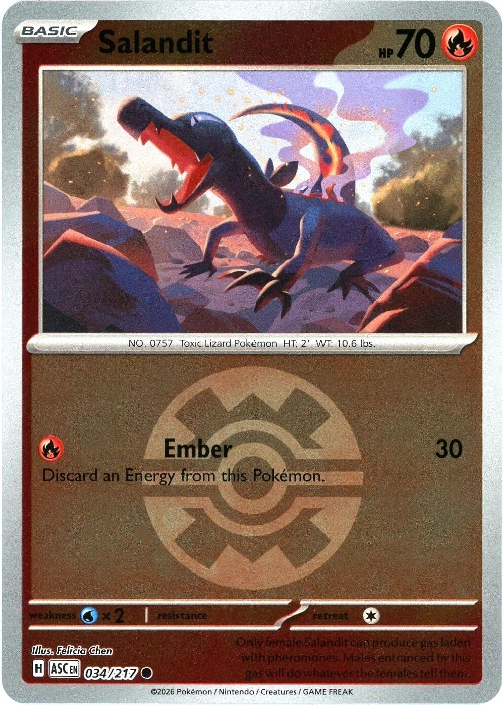 Salandit (034/217) (Quick Ball) [Mega Evolution: Ascended Heroes] | Total Play