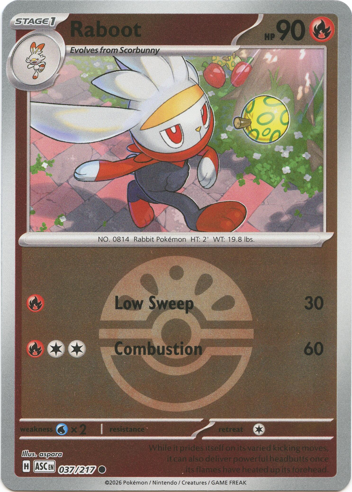 Raboot (037/217) (Friend Ball) [Mega Evolution: Ascended Heroes] | Total Play