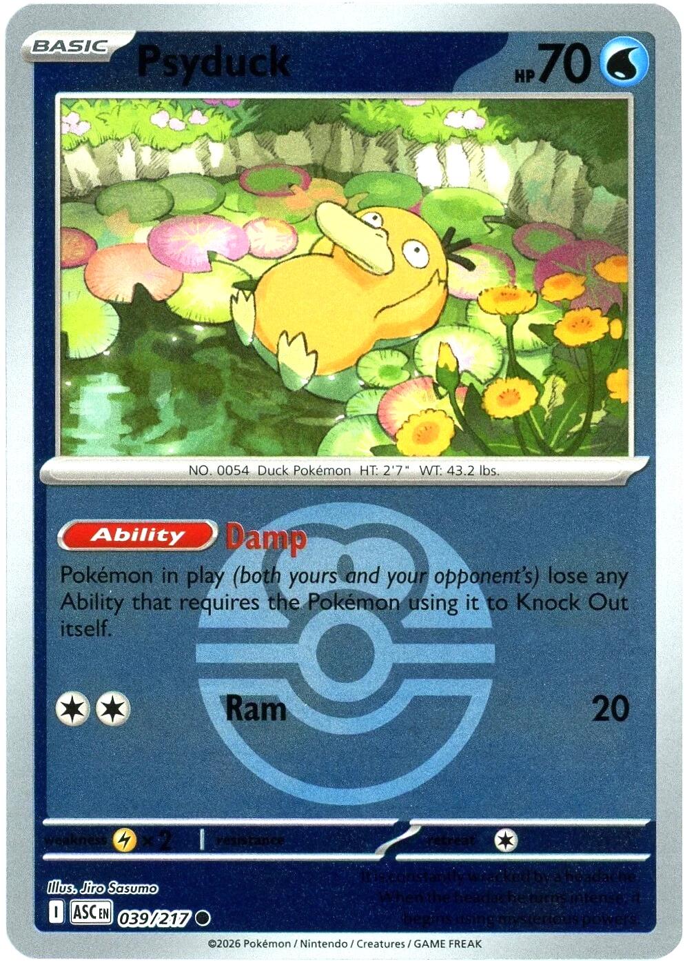 Psyduck (039/217) (Love Ball) [Mega Evolution: Ascended Heroes] | Total Play