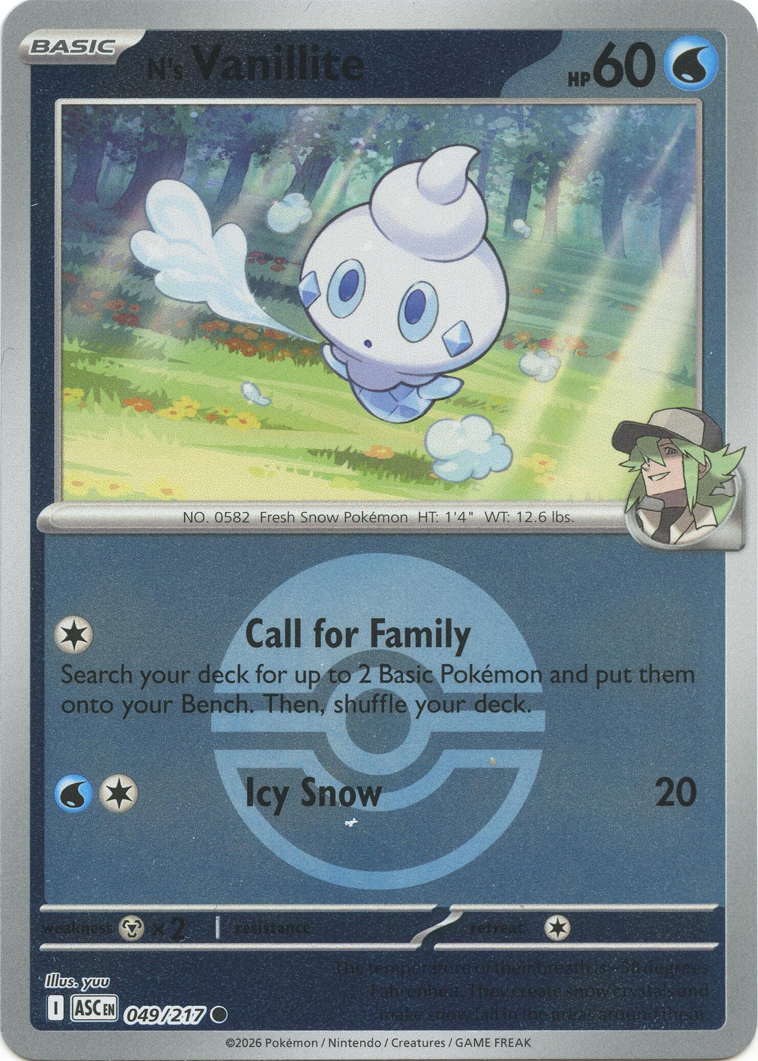 N's Vanillite (049/217) (Poke Ball) [Mega Evolution: Ascended Heroes] | Total Play