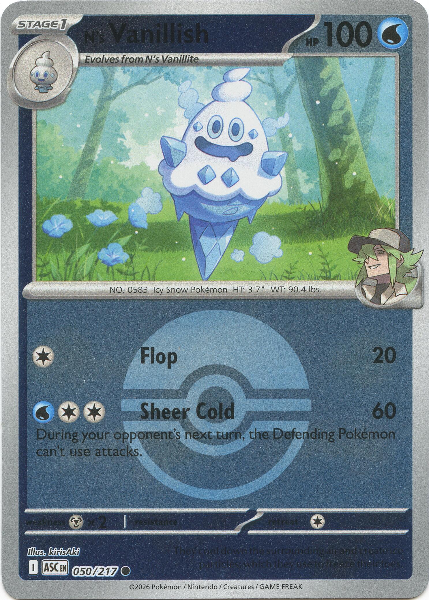 N's Vanillish (050/217) (Poke Ball) [Mega Evolution: Ascended Heroes] | Total Play