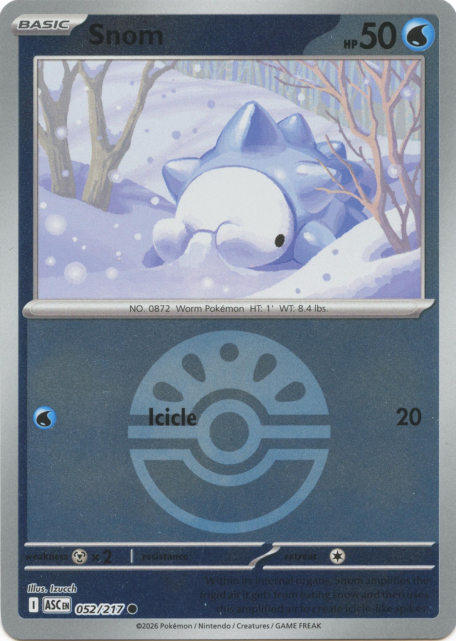 Snom (052/217) (Friend Ball) [Mega Evolution: Ascended Heroes] | Total Play