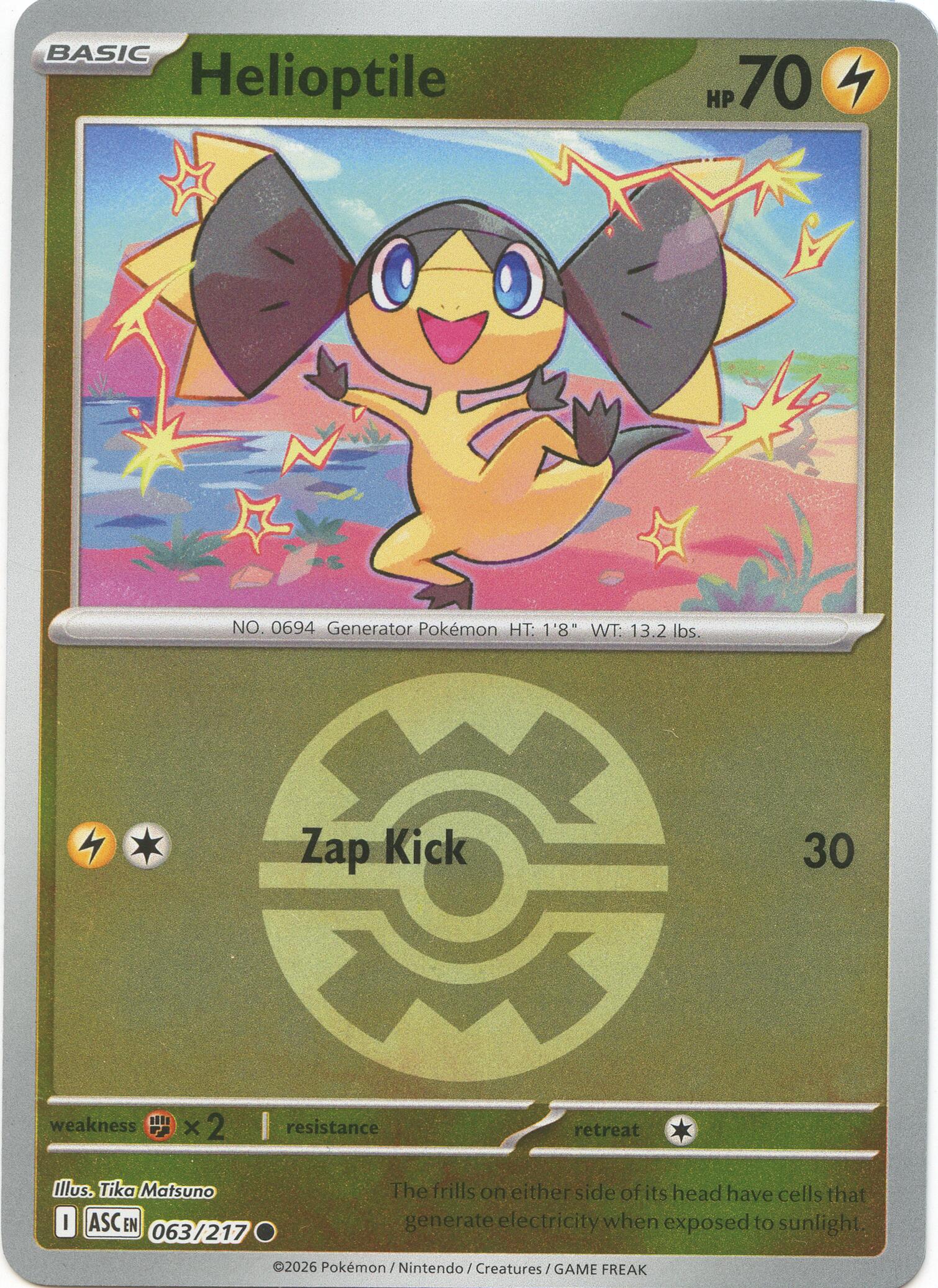 Helioptile (063/217) (Quick Ball) [Mega Evolution: Ascended Heroes] | Total Play
