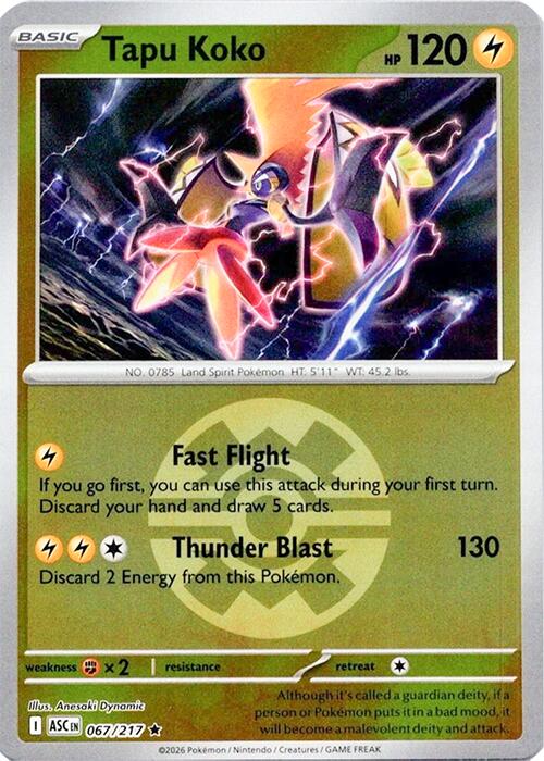 Tapu Koko (067/217) (Quick Ball) [Mega Evolution: Ascended Heroes] | Total Play