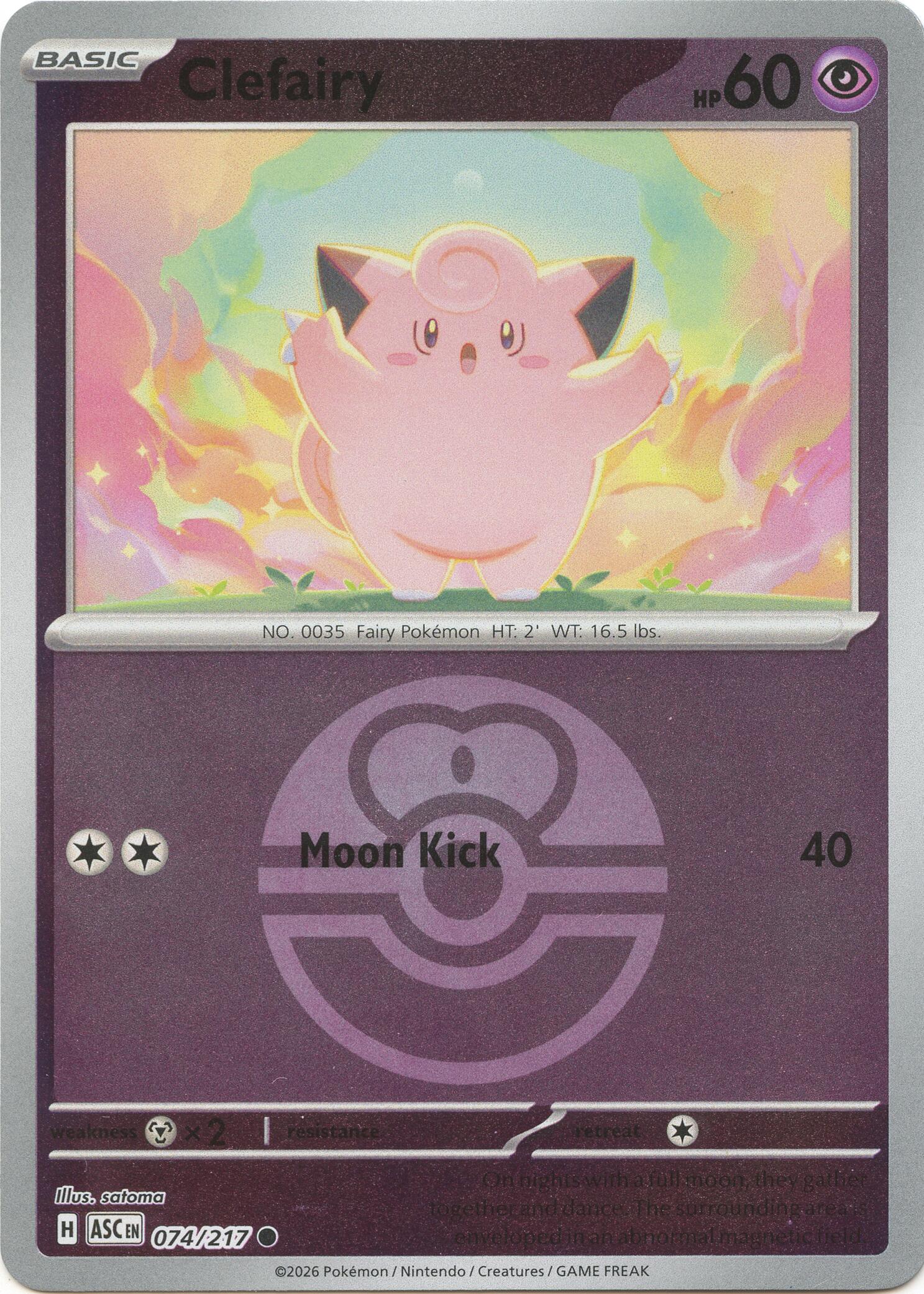 Clefairy (074/217) (Love Ball) [Mega Evolution: Ascended Heroes] | Total Play