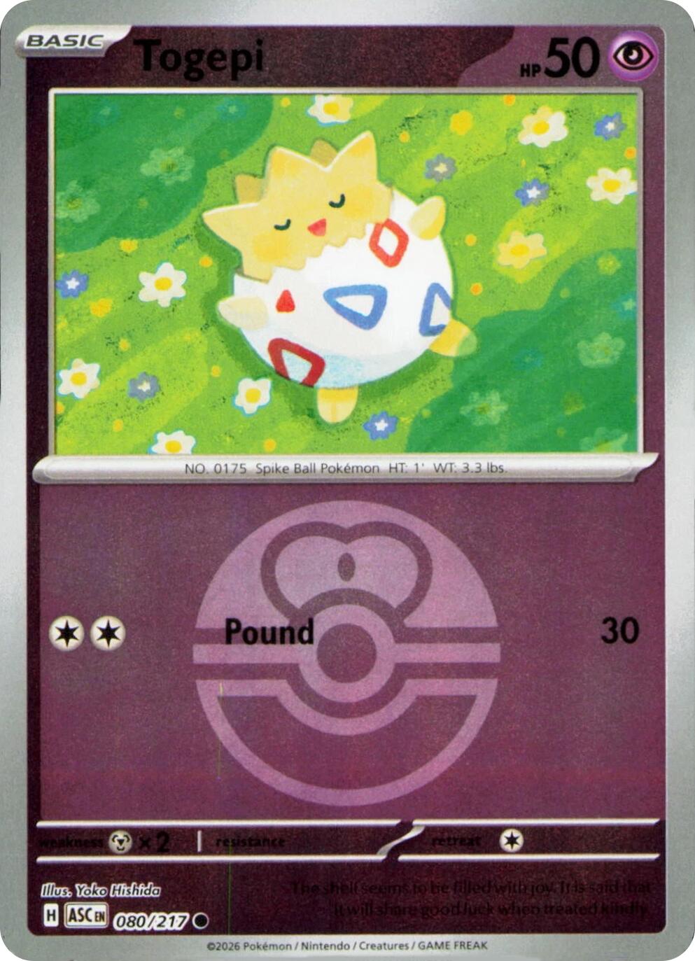 Togepi (080/217) (Love Ball) [Mega Evolution: Ascended Heroes] | Total Play