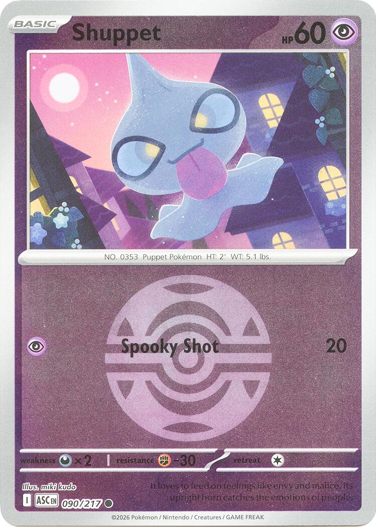 Shuppet (090/217) (Dusk Ball) [Mega Evolution: Ascended Heroes] | Total Play