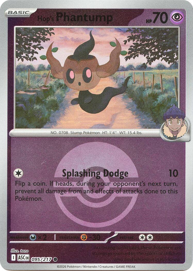 Hop's Phantump (095/217) (Poke Ball) [Mega Evolution: Ascended Heroes] | Total Play