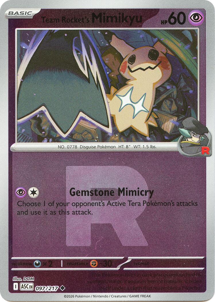 Team Rocket's Mimikyu (097/217) (Team Rocket) [Mega Evolution: Ascended Heroes] | Total Play