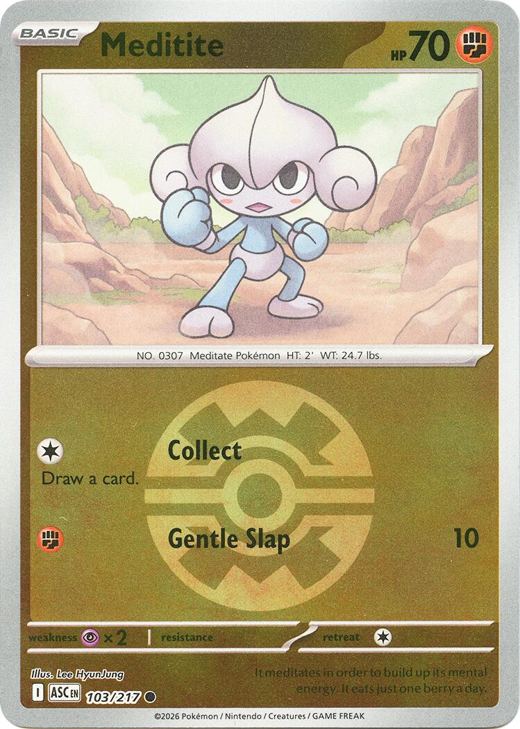 Meditite (103/217) (Quick Ball) [Mega Evolution: Ascended Heroes] | Total Play