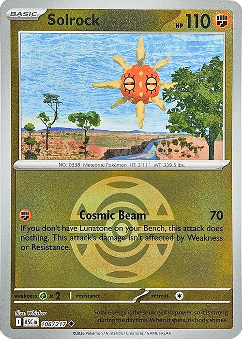 Solrock (106/217) (Dusk Ball) [Mega Evolution: Ascended Heroes] | Total Play