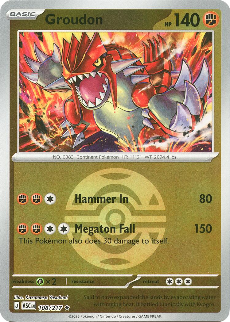 Groudon (108/217) (Dusk Ball) [Mega Evolution: Ascended Heroes] | Total Play